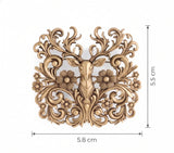 Antique Gold Forest Stag Brooch with Floral Antlers | Baroque Deer Lapel Pin