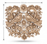 Antique Gold Twin Lovebirds Floral Brooch | Vintage Baroque Nature Pin for Sarees & Jackets