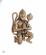 Sacred Lord Hanuman Ji Brooch with Gada | Antique Gold Veer Bajrangbali Lapel Pin