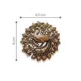 Antique Gold Peacock Filigree Brooch | Handcrafted Mayur Mandala Pin for Ethnic Wear